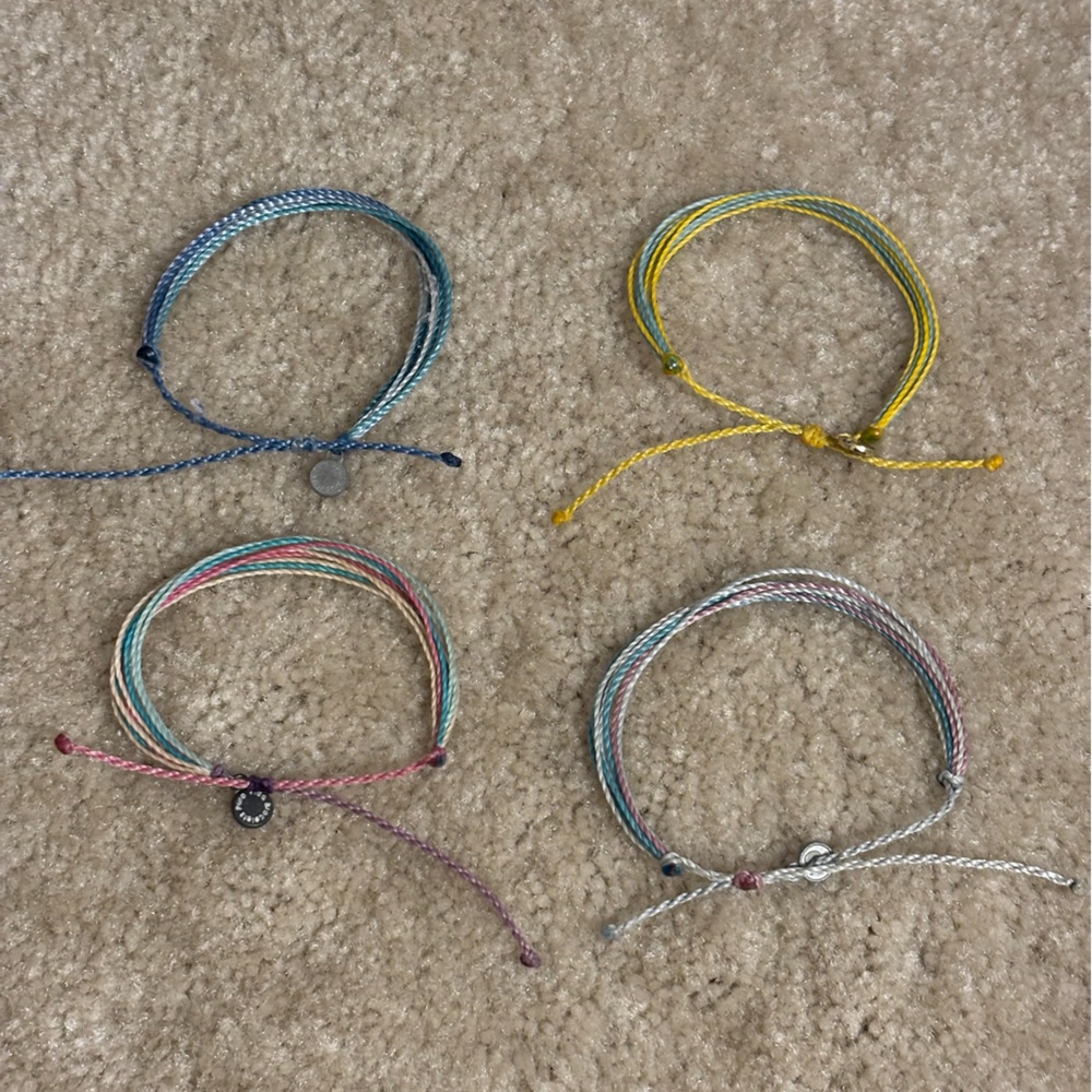 Pura Vida Multicolor String Bracelets Set